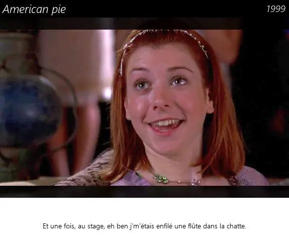 Vignette : American pie